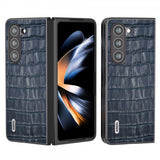 ABEEL Samsung Galaxy Z Fold 5 Cover Krokodilletekstur Blå