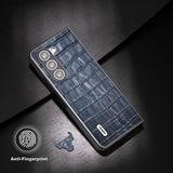 ABEEL Samsung Galaxy Z Fold 5 Cover Krokodilletekstur Blå