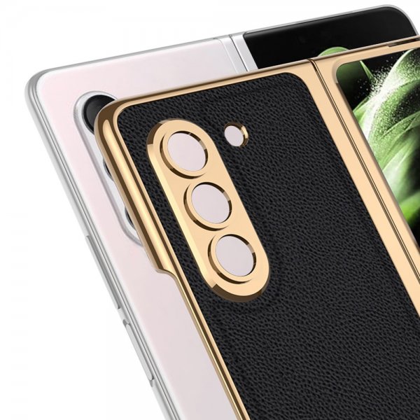 GKK Samsung Galaxy Z Fold 5 Cover Forgyldt Kant Grøn