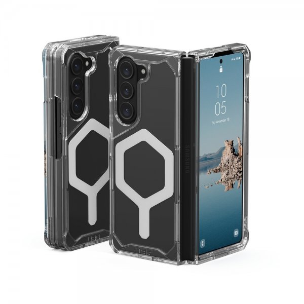 Urban Armor Gear (UAG) Samsung Galaxy Z Fold 5 Cover Plyo Pro MagSafe Ice/Silver