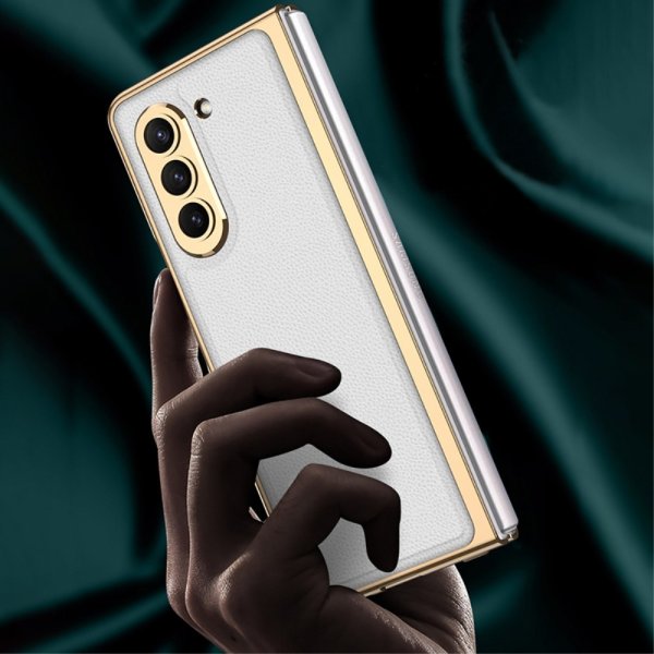 GKK Samsung Galaxy Z Fold 5 Cover Stribet Grå