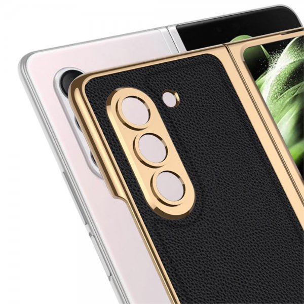 GKK Samsung Galaxy Z Fold 5 Cover Stribet Sort