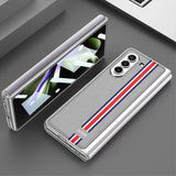 GKK Samsung Galaxy Z Fold 5 Cover Stribet Hvid