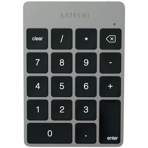 Satechi Slim Wireless Keypad Genopladeligt Bluetooth Tastatur Space Gray