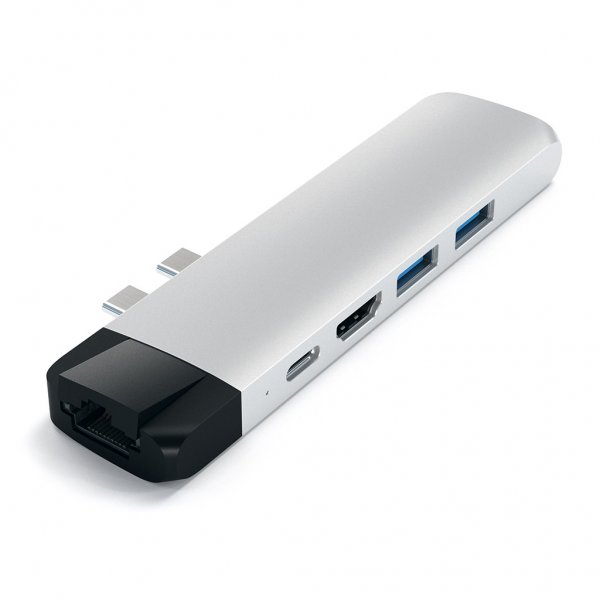 Satechi USB-C Pro Hub med 4K HDMI og Ethernet Sølv