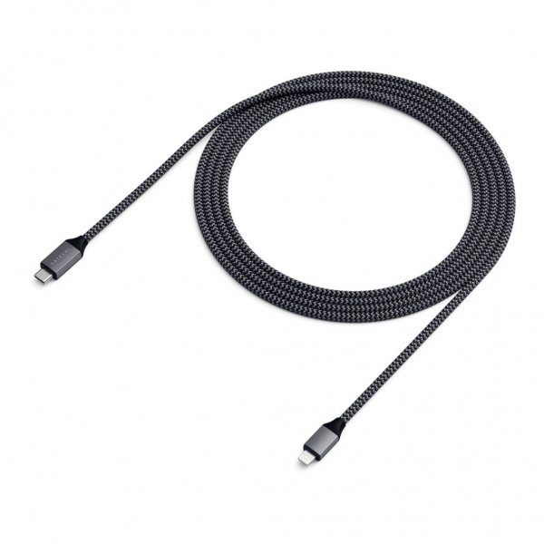 Satechi USB-C til Lightning-kabel 1.8 meter Grå