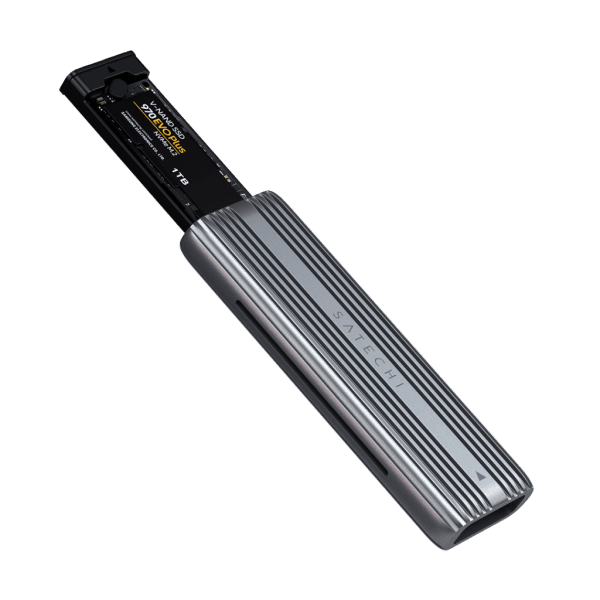Satechi USB-C NVMe og SATA SSD-kabinet