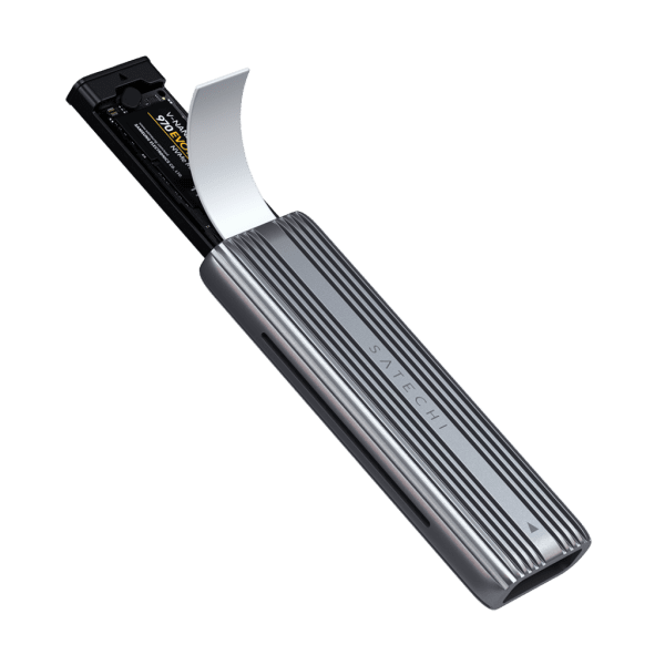 Satechi USB-C NVMe og SATA SSD-kabinet