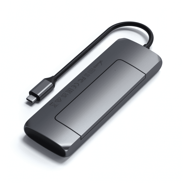 Satechi USB-C HYBRID med indbygget mulighed for SSD-lagring Grå