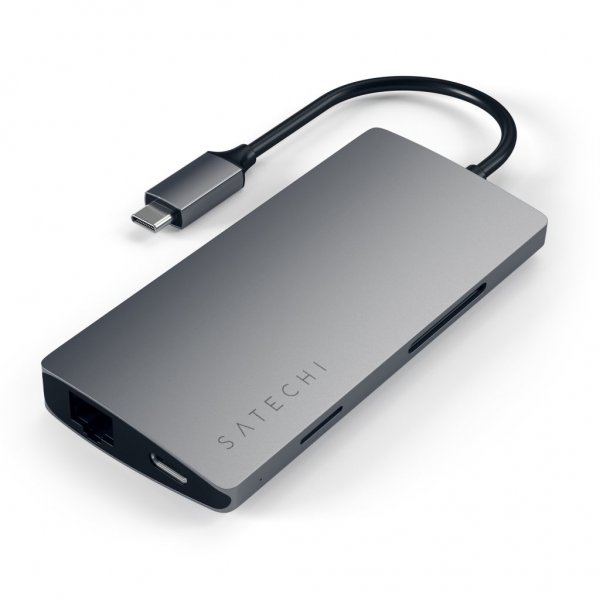 Satechi USB-C Multi-Port Adapter 4K Gigabit Ethernet V2 Space Gray
