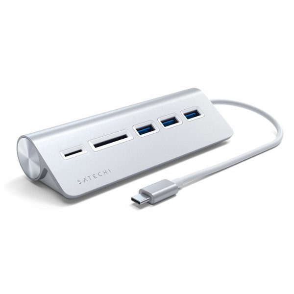 Satechi USB-C Combo Hub til stationær computer sølv