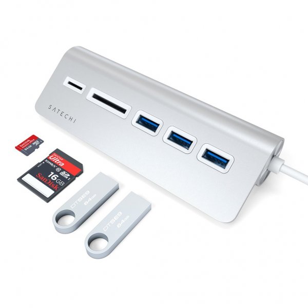 Satechi USB-C Combo Hub til stationær computer Blå