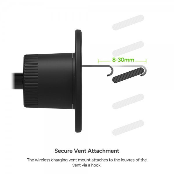 Mophie Bilholder Snap+ Wireless Charging Vent Mount MagSafe