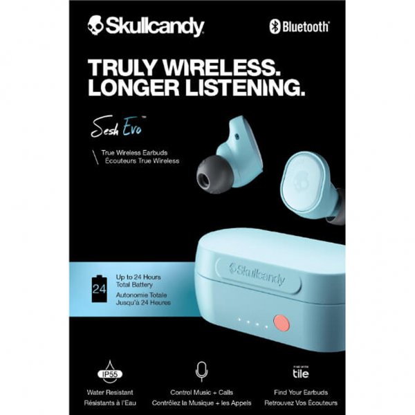 Skullcandy Sesh Evo Høretelefoner In-Ear True Wireless Blå
