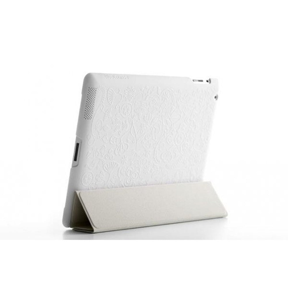 Bluelounge iPad 9.7 (gen. 2/3/4) Cover Blomstret hvid