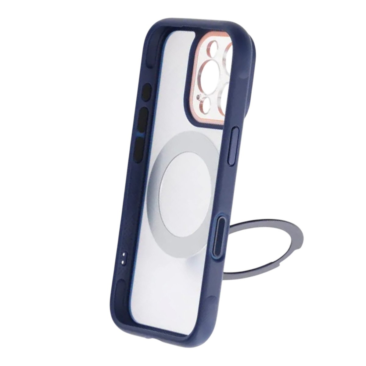 iPhone 16 Pro Max Cover med roterbart stativ MagSafe Blå