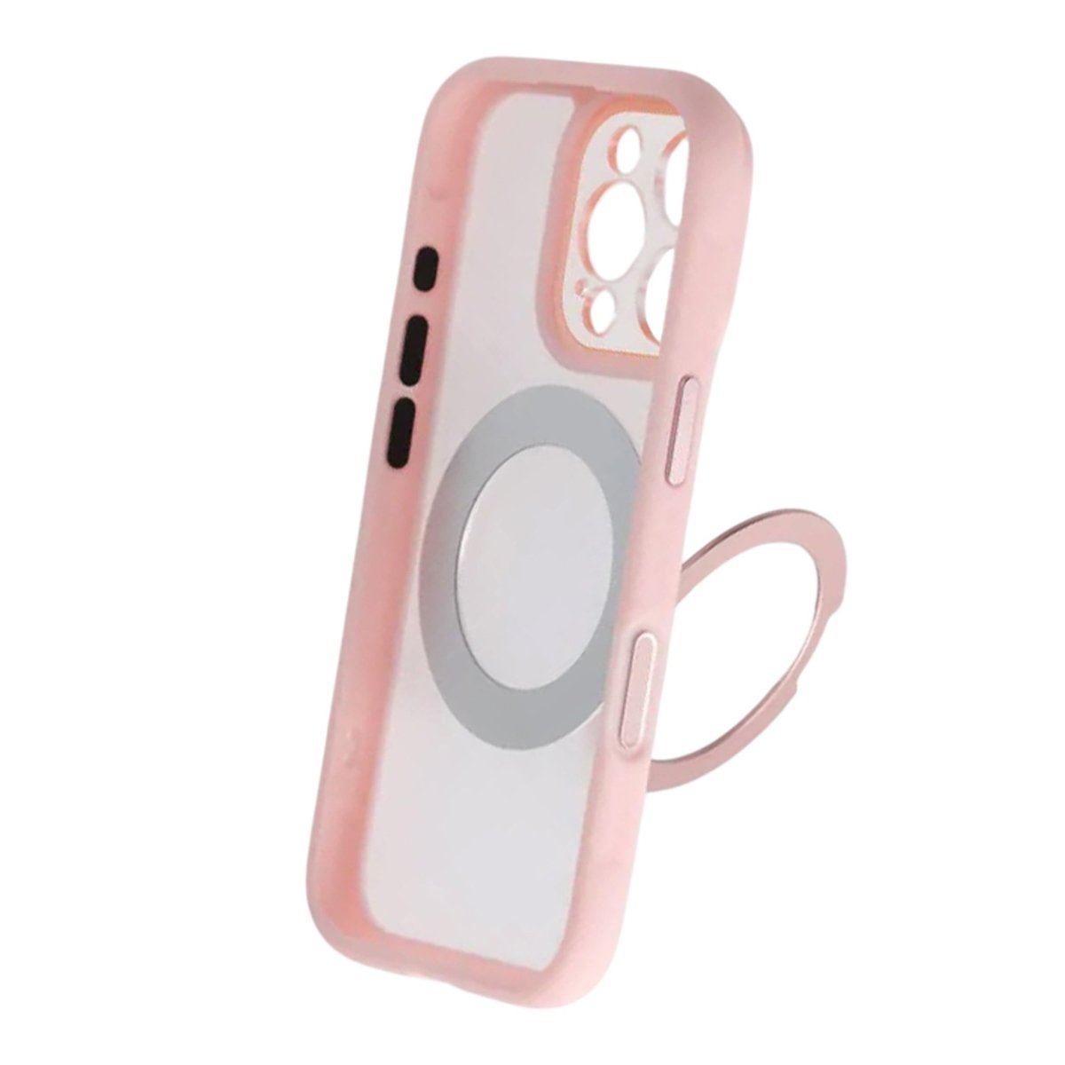 iPhone 16 Pro Cover Roterbart stativ MagSafe Lyserød
