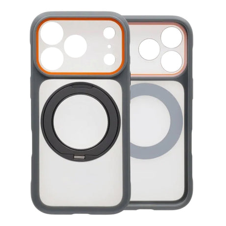 iPhone 17 Pro Max Cover med roterbart stativ MagSafe Grå