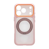 iPhone 17 Pro Max Cover med roterbart stativ MagSafe Lyserød
