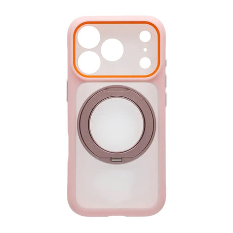 iPhone 17 Pro Max Cover med roterbart stativ MagSafe Lyserød