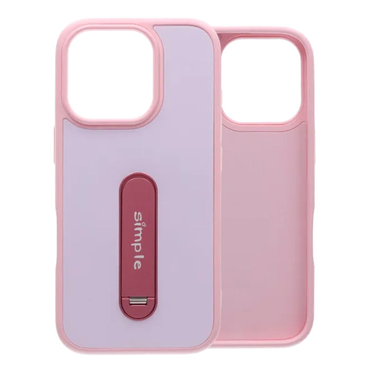 iPhone 16 Pro Cover med udfoldeligt stativ Lyserød