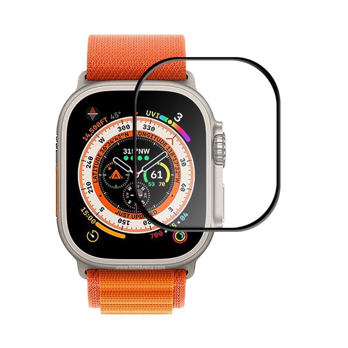 Apple Watch Ultra 1 49mm Skærmbeskytter Hærdet glas 3D