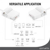 4smarts Skrivebordslader USB-C/A Power Strip Desk GaN 65W