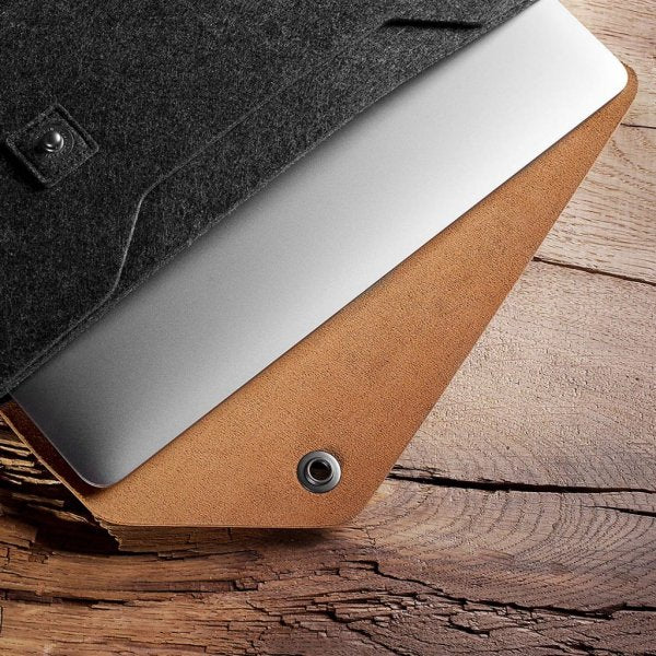 Mujjo MacBook Sleeve 12" Brun Sort