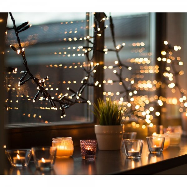 Deltaco Smart Home LED Lyskæde 15m IP44 Varm Hvid