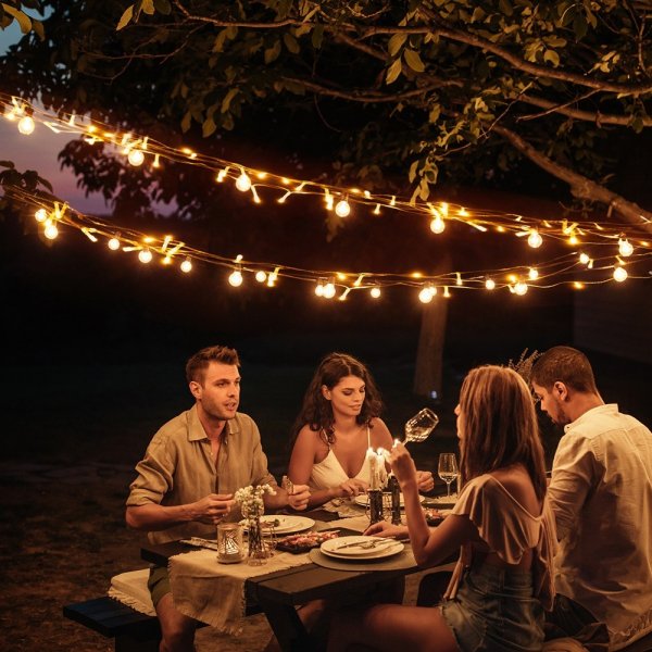 Deltaco Smart Home LED Lyskæde 5m IP44 Varm Hvid