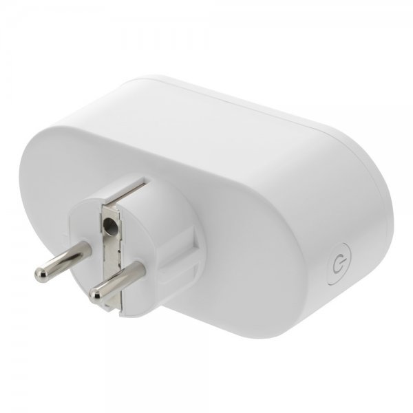 Deltaco Smart Home Smart Plug med dobbeltudtag og energiovervågning