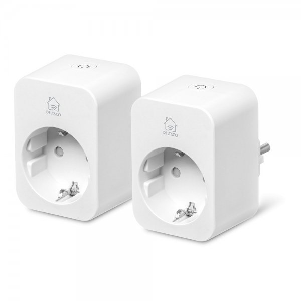 Deltaco Smart Home Smart Plug WiFi 2.4GHz 2-pak