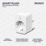 Deltaco Smart Home Smart Plug WiFi 2.4GHz 2-pak