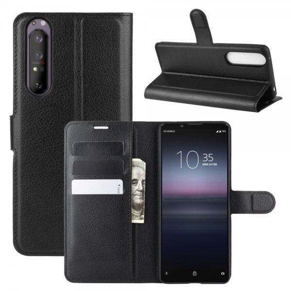 Sony Xperia 1 II Cover Litchi Sort