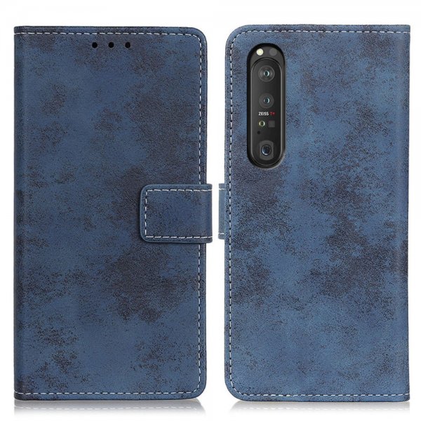 Sony Xperia 1 III Cover Vintage Blå