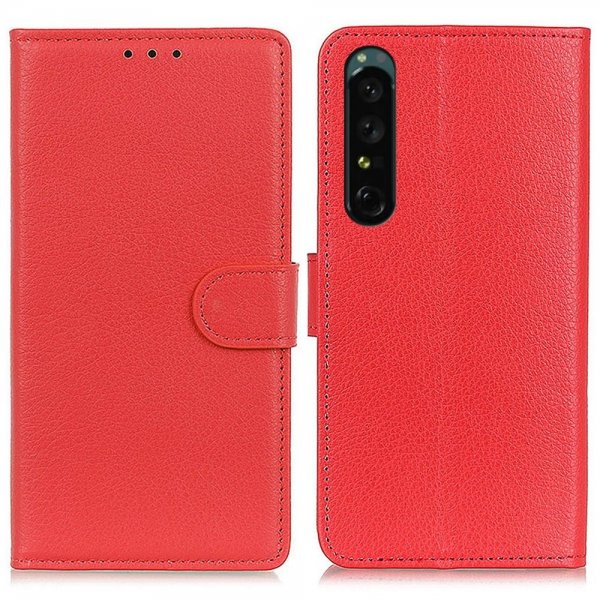 Sony Xperia 1 IV Etui Litchi Rød