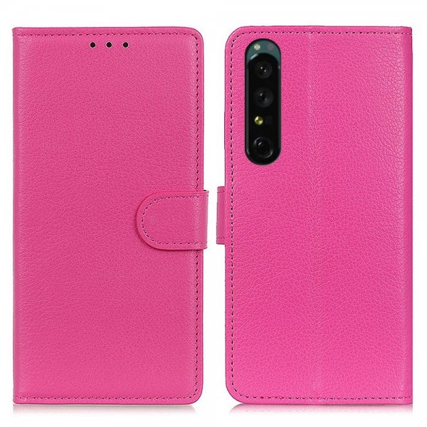 Sony Xperia 1 V Cover Litchi Magenta