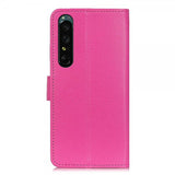 Sony Xperia 1 V Cover Litchi Magenta