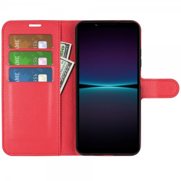 Sony Xperia 1 VI Etui Litchi Rød