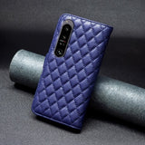 Sony Xperia 1 VI Etui Rombemønster Blå
