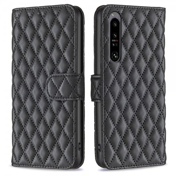 Sony Xperia 1 VI Etui Diamantmønster Sort