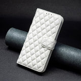 Sony Xperia 1 VI Etui Rombemønster Hvid