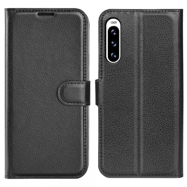 Sony Xperia 10 V Cover Litchi Sort