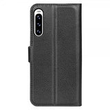 Sony Xperia 10 V Cover Litchi Sort
