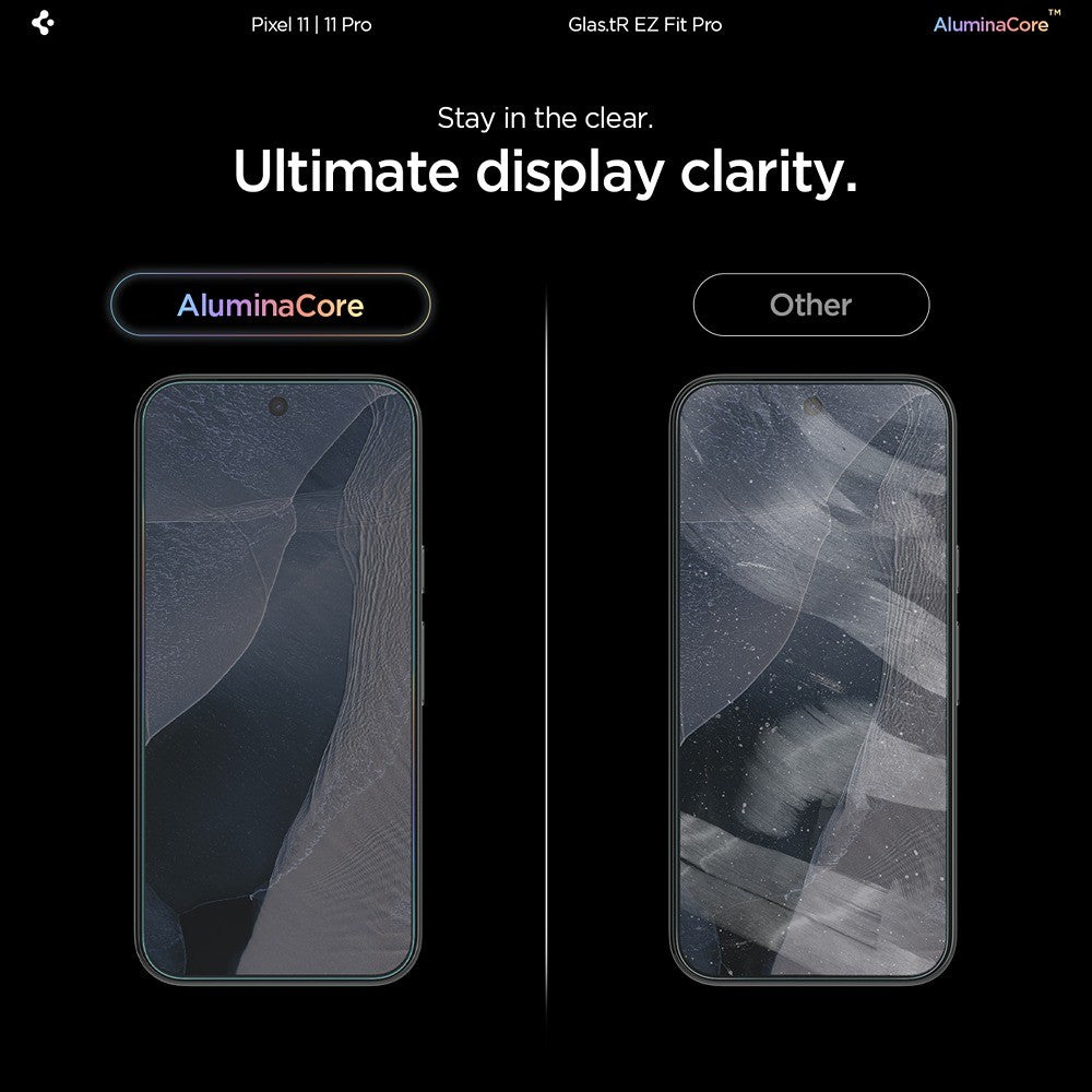 Spigen Google Pixel 11/Google Pixel 11 Pro Skärmskydd GLAS.tR EZ Fit Pro 2-pack