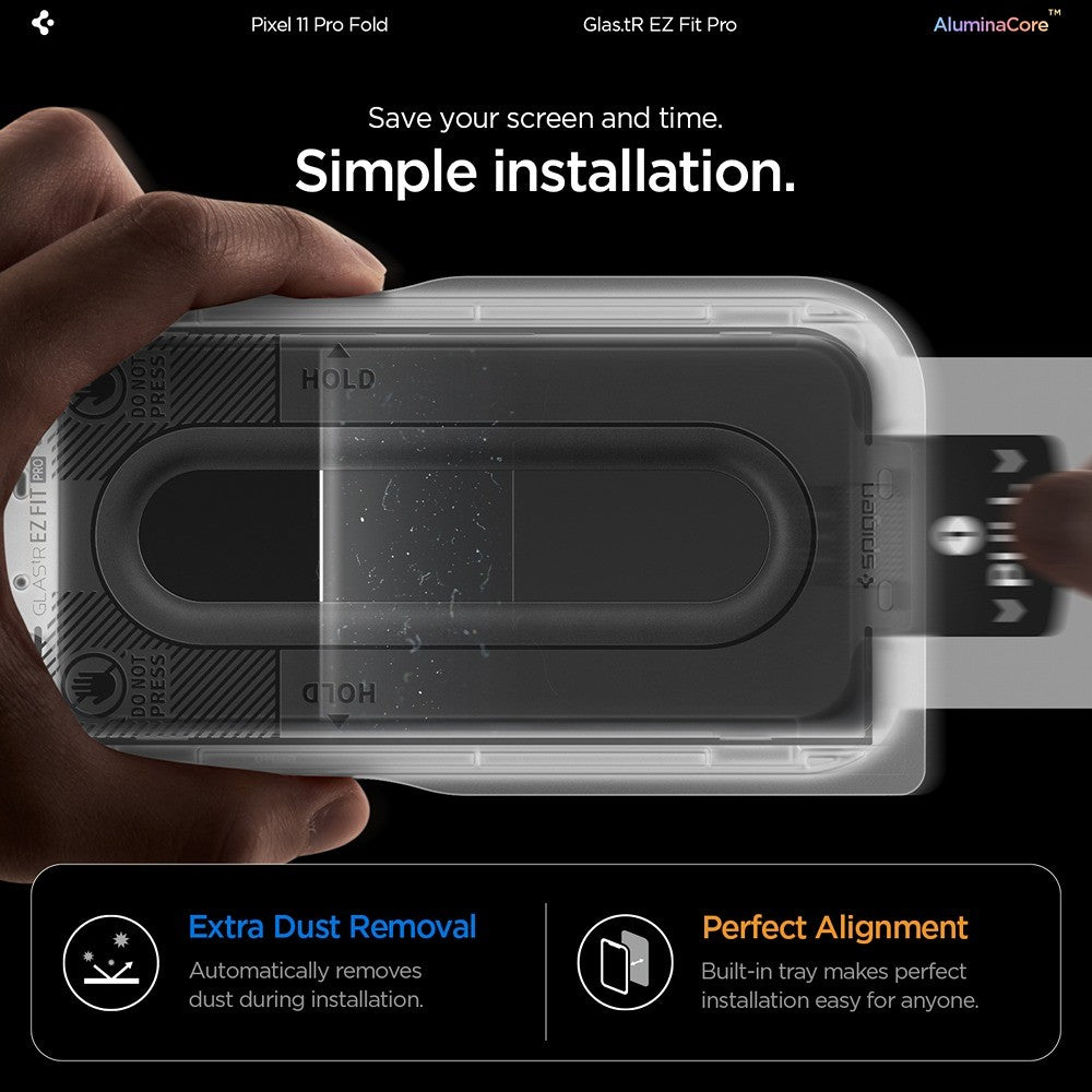 Spigen Google Pixel 11 Pro Fold Skærmbeskytter GLAS.tR EZ Fit Pro 2-pack