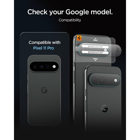Spigen Google Pixel 11 Pro Kameralinsebeskytter GLAS.tR EZ Fit Optik Pro 2-pak