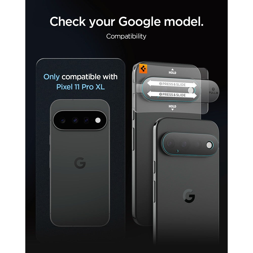 Spigen Google Pixel 11 Pro XL Kameraskydd GLAS.tR EZ Fit Optik Pro 2-pack