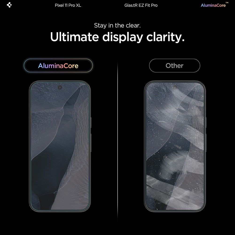 Spigen Google Pixel 11 Pro XL Skærmbeskytter GLAS.tR EZ Fit Pro 2-pak