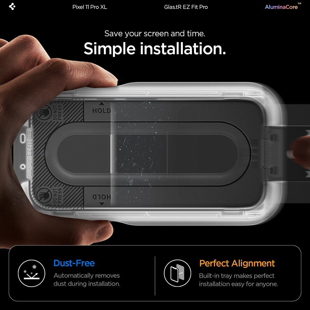Spigen Google Pixel 11 Pro XL Skærmbeskytter GLAS.tR EZ Fit Pro 2-pak